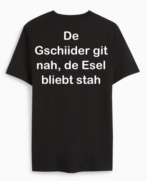 De Gschiider git nah, de Esel bliebt stah