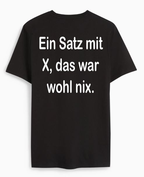 Ein Satz mit X, das war wohl nichts.